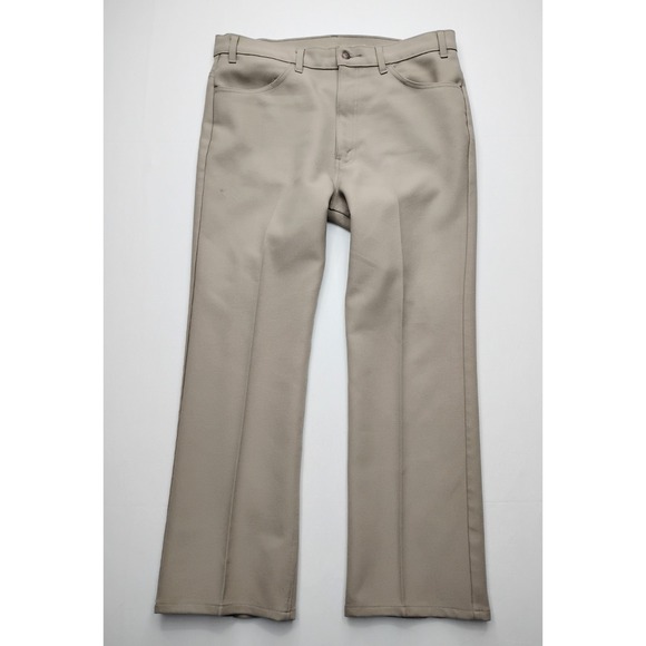 Levi's Other - Levis Pants Mens‎ 38x30 Tan Bootcut Polyester Dress Flat Front